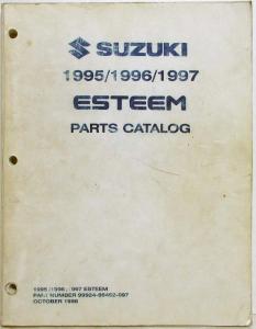 1996 Suzuki Esteem Parts Book Catalog - October - Model Year 1995 1996 1997