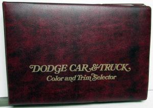 1974 Dodge Dealer Album Color & Trim Selector Car Truck Charger Challenger Dart