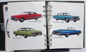 1974 Chevrolet Dealer Data Book Album Camaro Chevelle Corvette Nova Monte Carlo