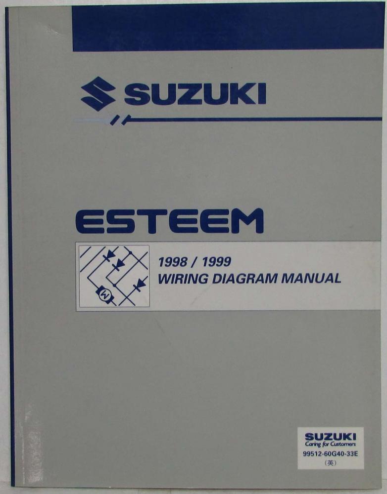 1998 1999 Suzuki Esteem Dealer Electrical Wiring Diagram Manual