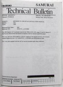 1998 and Earlier Suzuki Technical Service Bulletins - 2 Volume Set