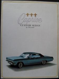 1965 Chevrolet Caprice Custom Sedan Original Color Dealer Sales Brochure