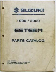 1999 Suzuki Esteem Parts Book Catalog - September - Model Year 1999 2000