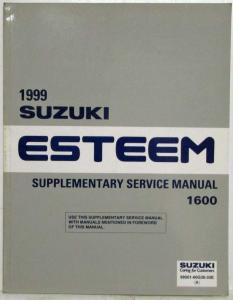 1999 Suzuki Esteem 1600 Supplementary Service Shop Repair Manual