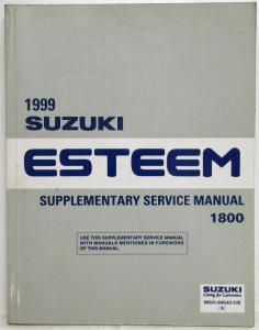 1999 Suzuki Esteem 1800 Supplementary Service Shop Repair Manual