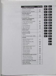 1999 Suzuki Esteem 1800 Supplementary Service Shop Repair Manual