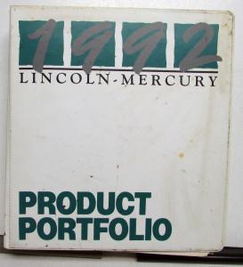 1992 Lincoln Mercury Product Portfolio Town Car Mark VII Cougar Grand Marquis