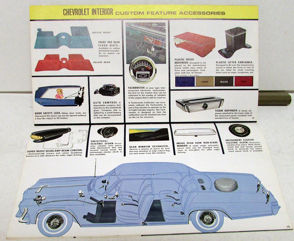 1965 Chevrolet Custom Accessories Sales Brochure Full Size