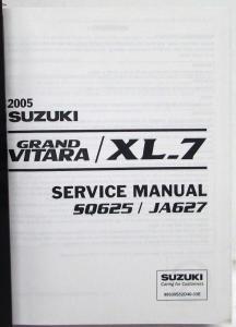 2006 Suzuki Grand Vitara SQ625 / XL-7 JA627 Service Shop Repair Manual