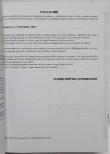 2006 Suzuki Grand Vitara SQ625 / XL-7 JA627 Service Shop Repair Manual