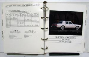 1989 Chrysler Color & Trim Conquest Tsi LeBaron New Yorker Fifth Ave