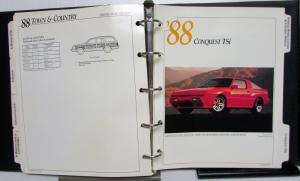 1988 Chrysler Color & Trim NewYorker Fifth Ave LeBaron Conquest TSi Town&Country