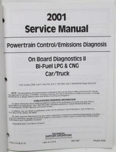 2001 Ford Bi-Fuel Powertrain Control Emissions Diagnosis Service Manual