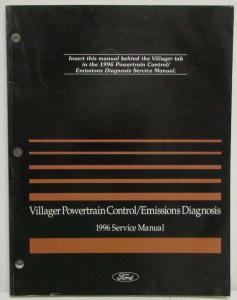 1996 Ford Powertrain Control Emissions Diagnosis Service Manual Mercury Villager