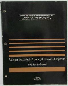 1998 Ford Powertrain Control Emissions Diagnosis Service Manual Villager