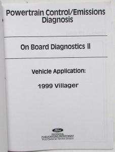 1999 Ford Powertrain Control Emissions Diagnosis Service Manual Mercury Villager