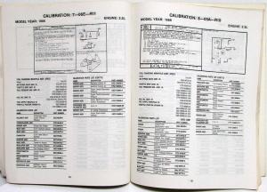 1988 Ford Car and Truck Engine Emission Facts Book Summary