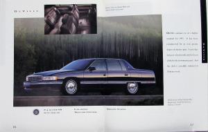 1995 Cadillac Seville Eldorado DeVille Fleetwood Sales Brochure Standard Size