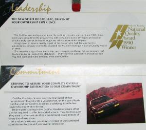1992 1993 1994 1995 Cadillac Roadside Service Sales Brochure
