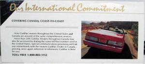 1992 1993 1994 1995 Cadillac Roadside Service Sales Brochure