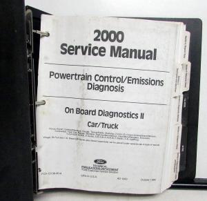 2000 Ford Powertrain Control Emissions Diagnosis Service Manual Car-Truck OBD-II