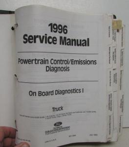 1996 Ford Powertrain Control Emissions Diagnosis Service Manual Truck OBD-I