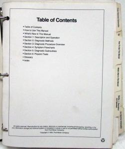 1995 Ford Powertrain Control Emissions Diagnosis Service Manual Car-Truck OBD-II
