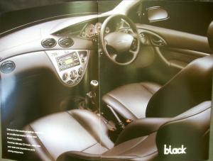2001 Ford Focus Black United Kingdom England Sales Brochure
