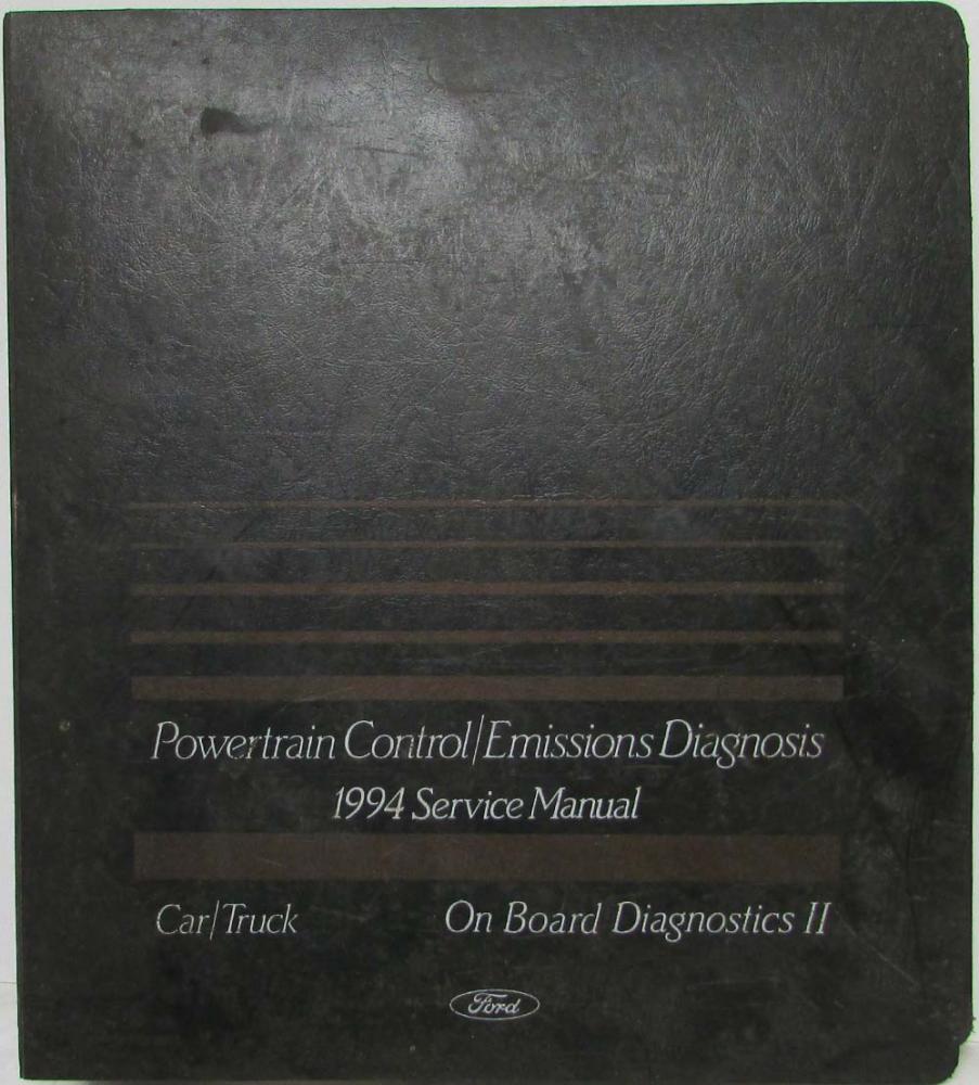 1994 Ford Powertrain Control Emissions Diagnosis Service Manual Car Only OBD-II