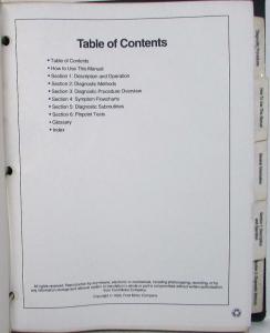 1994 Ford Powertrain Control Emissions Diagnosis Service Manual Car Only OBD-II