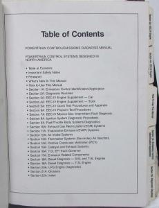 1992 Ford Powertrain Control Emissions Diagnosis Service Manual Car-Truck OBD-I