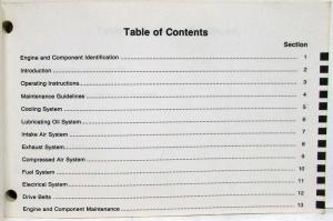 1987 Cummins Owners Operation and Maintenance Manual - L10 Series Engines