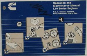 1989 Cummins Owners Operation and Maintenance Manual - L10 Series Engines