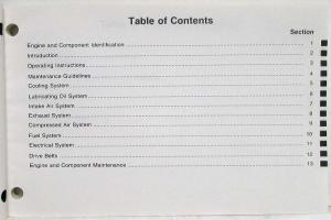1989 Cummins Owners Operation and Maintenance Manual - L10 Series Engines