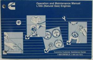 1997 Cummins Owners Operation and Maintenance Manual - L10G Natural Gas Engines