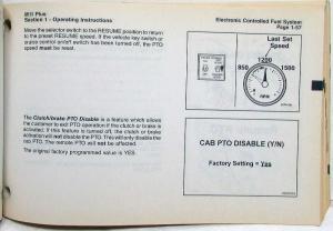 1998 Cummins Owners Operation and Maintenance Manual - M11 Plus Series Engines