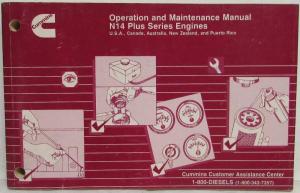 1998 Cummins Owners Operation and Maintenance Manual - N14 Plus Series Engines