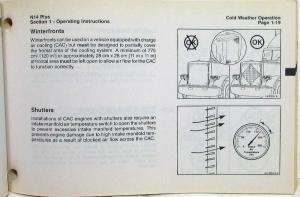 1998 Cummins Owners Operation and Maintenance Manual - N14 Plus Series Engines