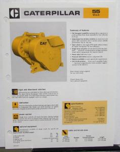 1983 Caterpillar 55 Winch Sales Spec Sheet