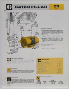 1983 Caterpillar 53 Winch Sales Spec Sheet