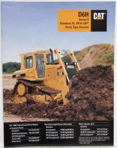 1994 Caterpillar D6H Series II Standard XL XR and LGP Track-Type Sales Brochure