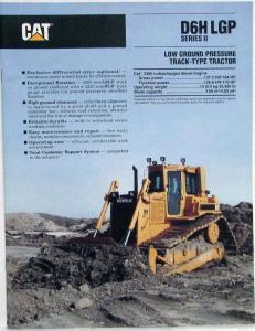 1991 Caterpillar D6H LGP Track-Type Tractor Sales Brochure