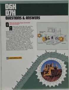 1986-1996 Caterpillar D6H and D7H Questions and Answers Sales Brochure