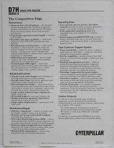 1993 Caterpillar D7H Series II Standard XR and LGP Track-Type Sales Brochure