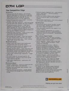 1988 Caterpillar D7H LGP Track-Type Tractor Sales Brochure