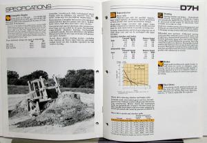 1988 Caterpillar D7H Track-Type Tractor Sales Brochure