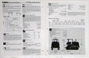 1987 Caterpillar D8N Track-Type Tractor Preliminary Sales Spec Folder