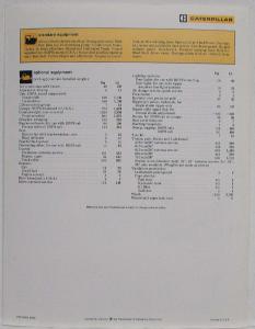 1986 Caterpillar D8K Track-Type Tractor Sales Spec Folder