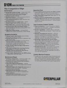 1990 Caterpillar D10N Track-Type Tractor Sales Brochure