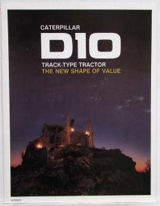 1977-1980 Caterpillar D10 Track-Type Tractor New Shape of Value Sales Brochure